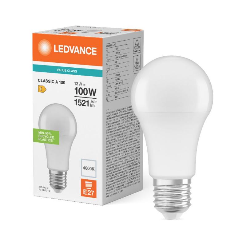 Ledvance E27 LED Lampe Classic matt 13W wie 100W 4000K neutralweißes Licht - Performance Class